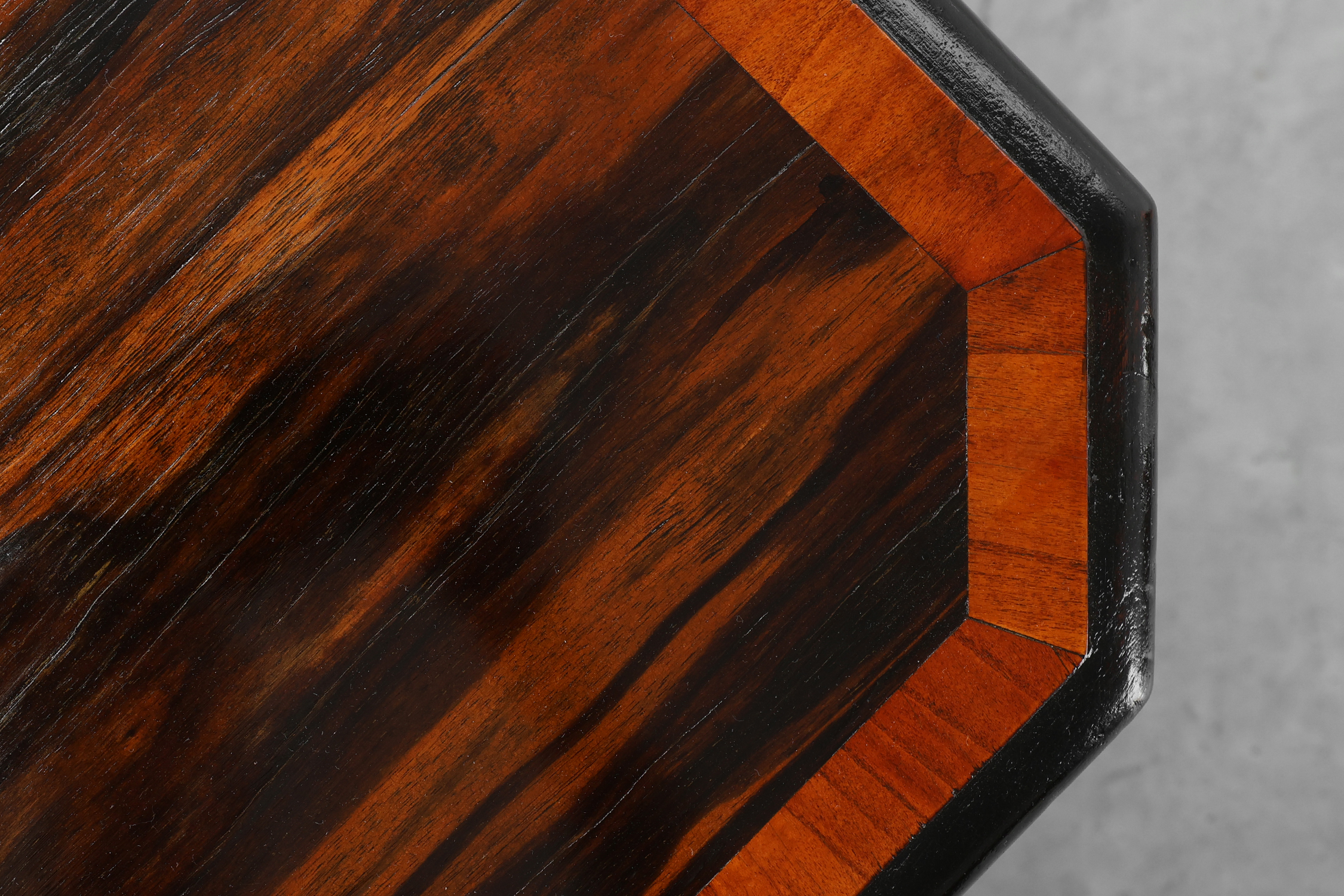 19th Century English side table with geometric wood inlay by John Taylor & Sonsthumbnail